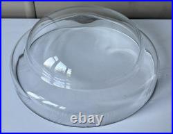 Vintage Art Deco Silver Plate & Glass Centrepiece Bowl with Handle 36 cm
