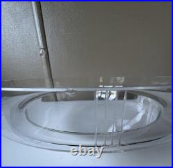 Vintage Art Deco Silver Plate & Glass Centrepiece Bowl with Handle 36 cm