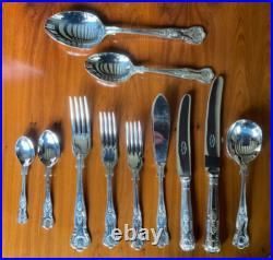 Vintage Arthur Price EPNS A1 Sheffield 62 Piece Cutlery Canteen Kings Design