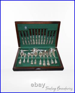 Vintage Arthur Price Kings pattern 56-piece silver-plated cutlery canteen for 8