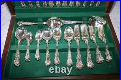 Vintage Arthur Price Kings pattern 56-piece silver-plated cutlery canteen for 8