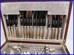 Vintage Arthur Price Sheffield A1 Silver Plate 50 Piece Bead Cutlery