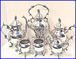 Vintage Birmingham Silver Co. Six Piece Silverplate Tea and Coffee Set