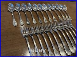 Vintage Christofle Silver Plated Marly Dessert Service Set for 12 24 pieces