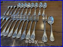 Vintage Christofle Silver Plated Marly Dessert Service Set for 12 24 pieces
