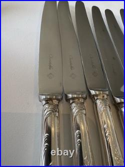 Vintage Christofle Silver Plated Marly Dinner Cutlery Set For 12 26 Pieces