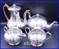 Vintage Cooper Brothers Sheffield Silver Plated 4 Piece TEA SERVICE