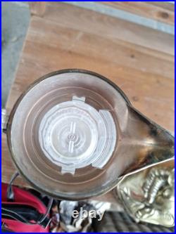 Vintage Crystal & Silver-Plate Claret Bottle Pitcher Decanter Beautiful Piece