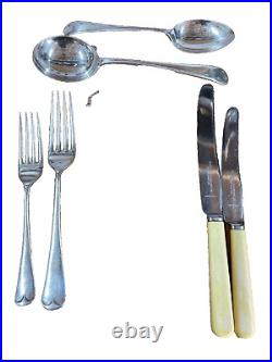 Vintage Cutlery OLLIVANT & BOTSFORD Manchester 48 Piece Silver Plate OE Pattern