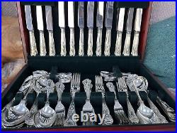 Vintage Davenport & Sullivan Canteen Of Cutlery, 124 Pieces, Silver Plated