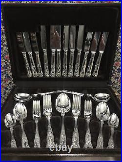 Vintage ESPN A1 Sheffield Silver Plate 44 Piece Cutlery Osbourne Kings Design A