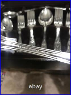 Vintage ESPN A1 Sheffield Silver Plate 44 Piece Cutlery Osbourne Kings Design A