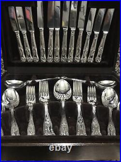 Vintage ESPN A1 Sheffield Silver Plate 44 Piece Cutlery Osbourne Kings Design A