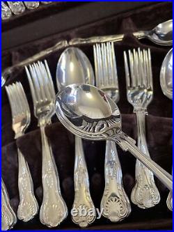 Vintage ESPN A1 Sheffield Silver Plate 44 Piece Cutlery Osbourne Kings Design A