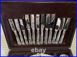 Vintage ESPN A1 Sheffield Silver Plate 44 Piece Cutlery Osbourne Kings Design B