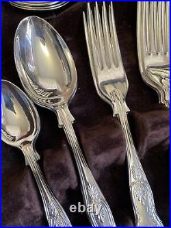 Vintage ESPN A1 Sheffield Silver Plate 44 Piece Cutlery Osbourne Kings Design B