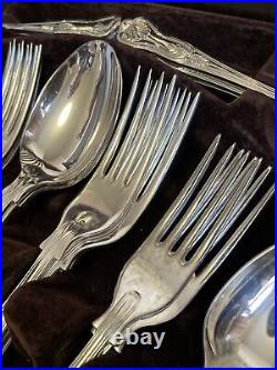 Vintage ESPN A1 Sheffield Silver Plate 44 Piece Cutlery Osbourne Kings Design B