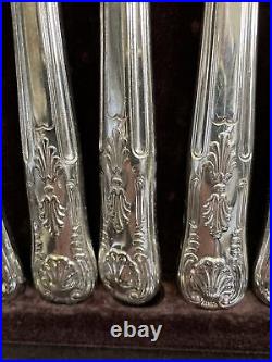 Vintage ESPN A1 Sheffield Silver Plate 44 Piece Cutlery Osbourne Kings Design B