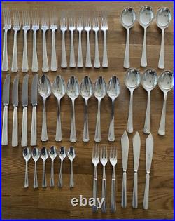 Vintage Elkington Art Deco Silver Plate Cutlery 42 Pieces Knives Spoons Forks Vintage Elkington Art Deco Silver Plate Cutlery 42 Pieces Knives Spoons Forks