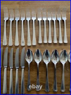Vintage Elkington Art Deco Silver Plate Cutlery 42 Pieces Knives Spoons Forks Vintage Elkington Art Deco Silver Plate Cutlery 42 Pieces Knives Spoons Forks