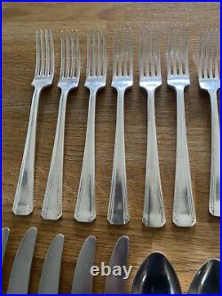Vintage Elkington Art Deco Silver Plate Cutlery 42 Pieces Knives Spoons Forks Vintage Elkington Art Deco Silver Plate Cutlery 42 Pieces Knives Spoons Forks