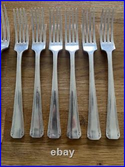 Vintage Elkington Art Deco Silver Plate Cutlery 42 Pieces Knives Spoons Forks Vintage Elkington Art Deco Silver Plate Cutlery 42 Pieces Knives Spoons Forks