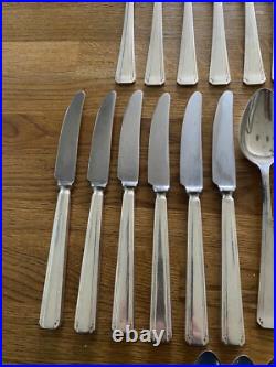 Vintage Elkington Art Deco Silver Plate Cutlery 42 Pieces Knives Spoons Forks Vintage Elkington Art Deco Silver Plate Cutlery 42 Pieces Knives Spoons Forks