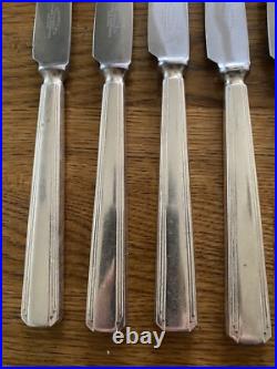 Vintage Elkington Art Deco Silver Plate Cutlery 42 Pieces Knives Spoons Forks Vintage Elkington Art Deco Silver Plate Cutlery 42 Pieces Knives Spoons Forks
