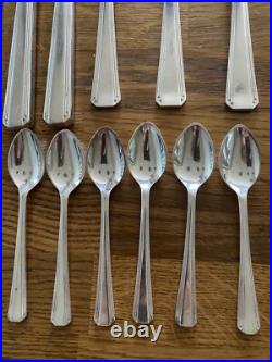 Vintage Elkington Art Deco Silver Plate Cutlery 42 Pieces Knives Spoons Forks Vintage Elkington Art Deco Silver Plate Cutlery 42 Pieces Knives Spoons Forks