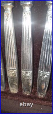 Vintage Elkington Silver Plated Westminster Patterns Canteen Of Cutlery 49 Piece