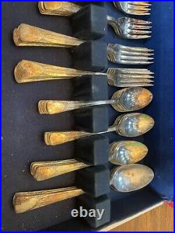 Vintage Embassy Silver Plate Set 49 Pieces Tarnish Resisting Chest