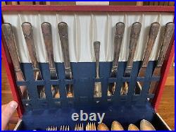 Vintage Embassy Silver Plate Set 49 Pieces Tarnish Resisting Chest