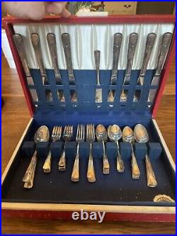 Vintage Embassy Silver Plate Set 49 Pieces Tarnish Resisting Chest