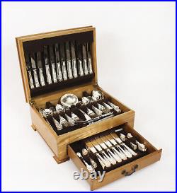 Vintage English Silver Plated Cased 141 Piece 12 Setting Canteen Cutlery 20th C