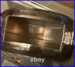 Vintage Escapade Paris MCM French Art Deco 3 Piece Silver Plate Set with Tray