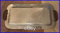 Vintage Escapade Paris MCM French Art Deco 3 Piece Silver Plate Set with Tray