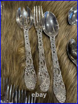 Vintage Fine Silver Plate GODINGER 1960s Dinner Flatware 45 Piece