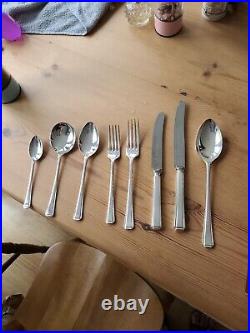 Vintage Francis Greaves & Sons Silver plated 44 Piece Canteen Of Cutlery