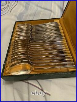 Vintage French Ravinet d'Enfert 24 Piece Spoon & Fork Set in Original Box