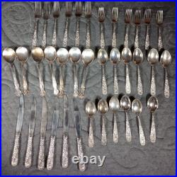Vintage GODINGER OLDE BOUQUET SILVER PLATE SERVING SET 37 Pieces