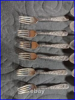 Vintage GODINGER OLDE BOUQUET SILVER PLATE SERVING SET 37 Pieces