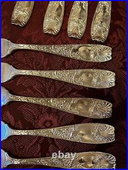 Vintage GORHAM 25 Pc Royal Silver plate Continental 21 Forks 4 Serving Spoons