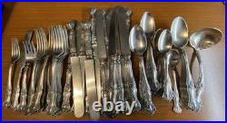 Vintage Grape 1904 Silver Plate 1847 Rogers Bros 60 Pieces Craft Lot