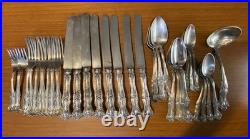 Vintage Grape 1904 Silver Plate 1847 Rogers Bros 60 Pieces Craft Lot