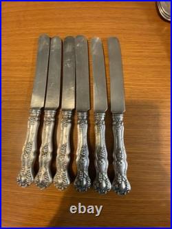 Vintage Grape 1904 Silver Plate 1847 Rogers Bros 60 Pieces Craft Lot