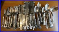 Vintage Grape 1904 Silver Plate 1847 Rogers Bros 60 Pieces Craft Lot
