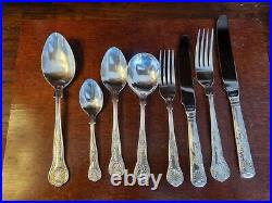 Vintage Housley International Silver Plated 44 Piece Kings Pattern Canteen