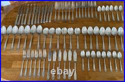 Vintage Insignia Plate 71 Pieces Grecian Silver Plated Cutlery in Wooden Canteen
