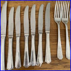 Vintage Insignia Plate 71 Pieces Grecian Silver Plated Cutlery in Wooden Canteen