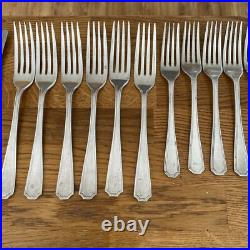 Vintage Insignia Plate 71 Pieces Grecian Silver Plated Cutlery in Wooden Canteen